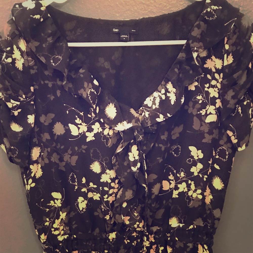 Frilled Navy, Slate and Light Grey a-line Dress 💕